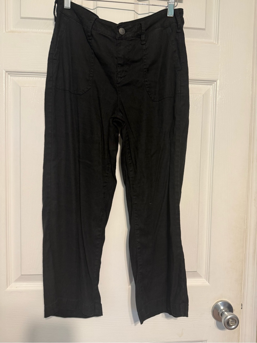 NYDJ Cropped Linen-Blend Chinos with Lift Tuck Technology